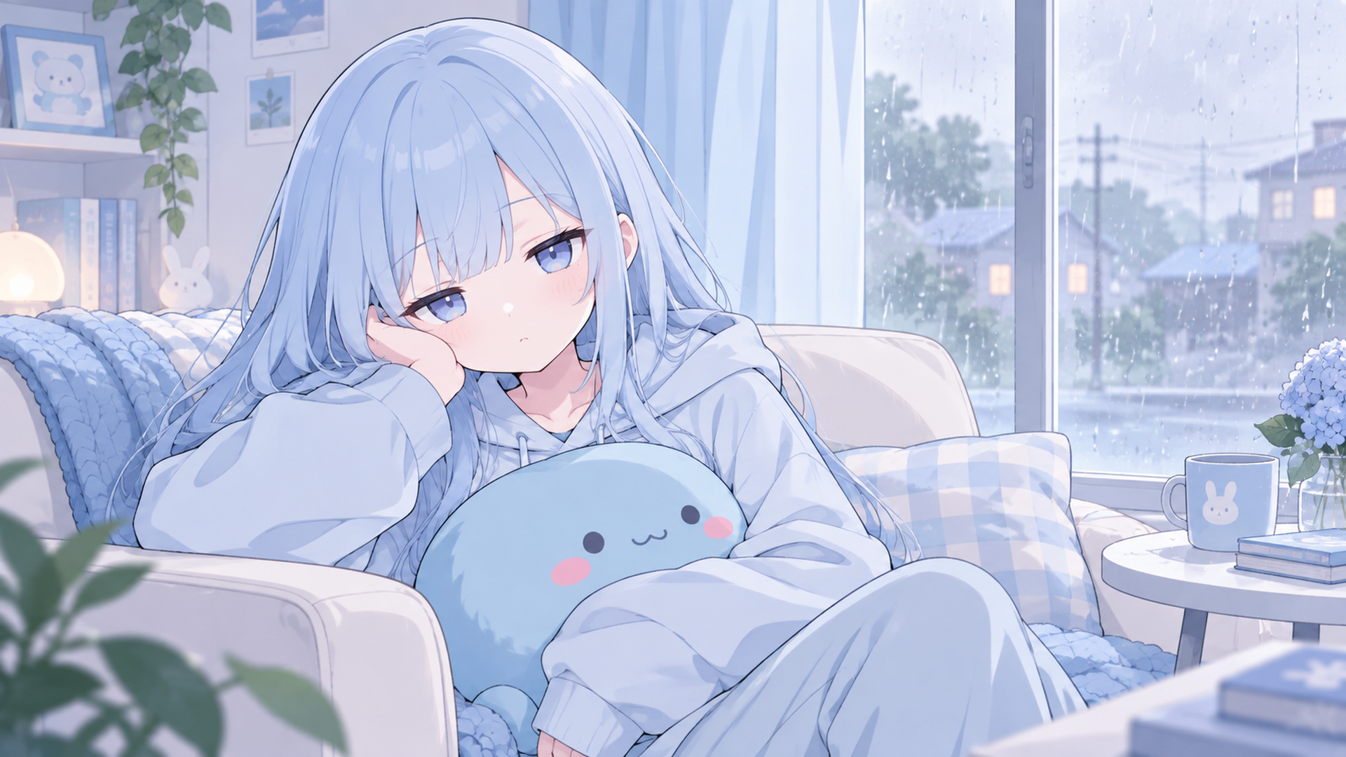 あめのおやすみのイラスト